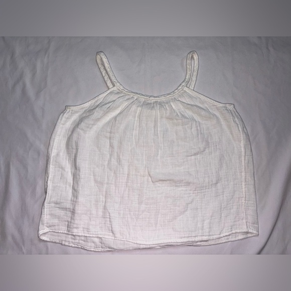 Old Navy NWT Size XS White 100% Cotton Coquette Braided Strap Crop Top - Picture 6 of 8